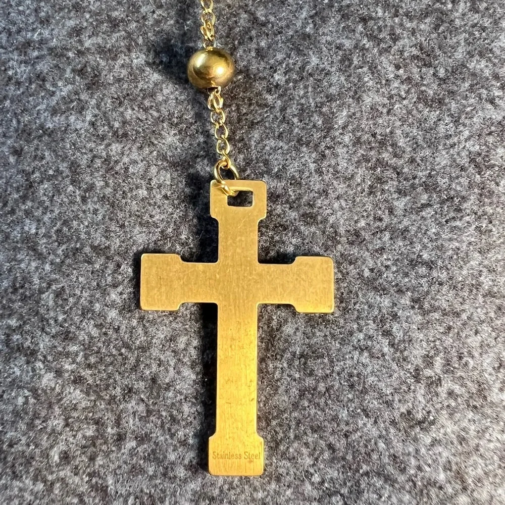 Golden Rosary Necklace NWOT